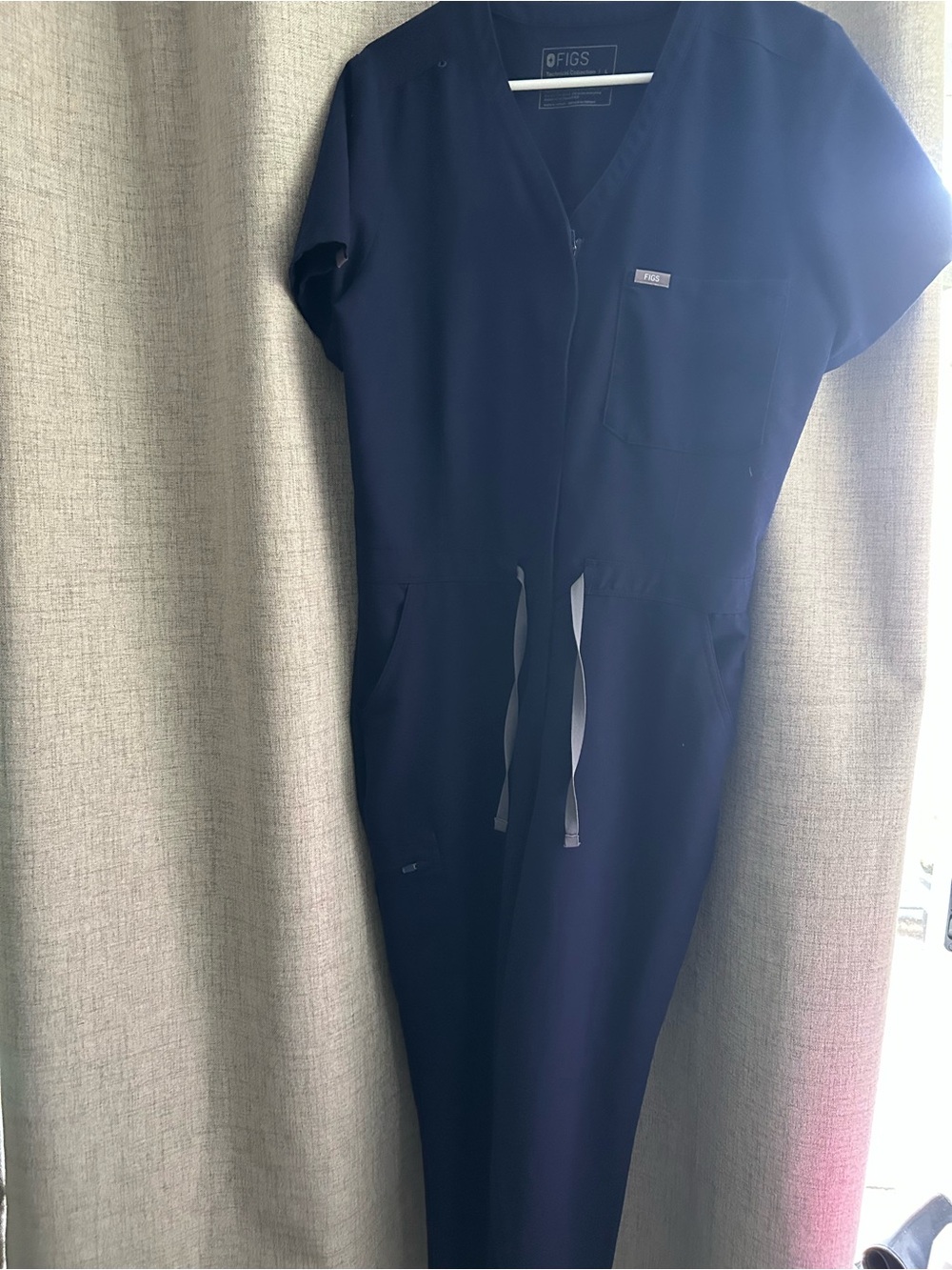 FIGS Technical Collection Jumpsuit in Navy - Picture 2 of 2